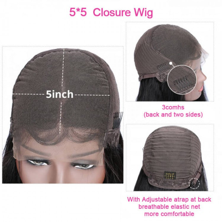 5x5 HD Closure Wigs